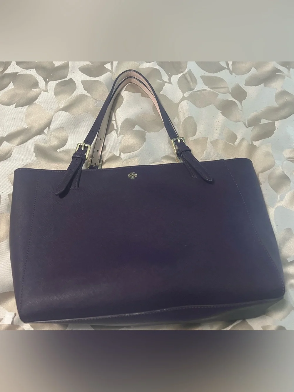 Tory Burch Dark Plum Tote Bag